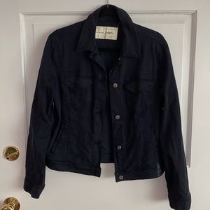 Italian Made Black Denim Jacket